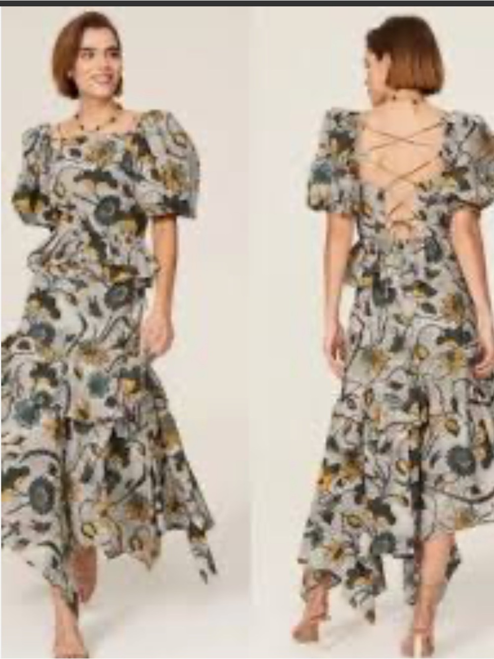 Ulla Johnson Pristine Annetta Puff Sleeve Midi Dress - Picture 1 of 4